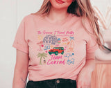 "Team Conrad" design on a peach unisex t-shirt