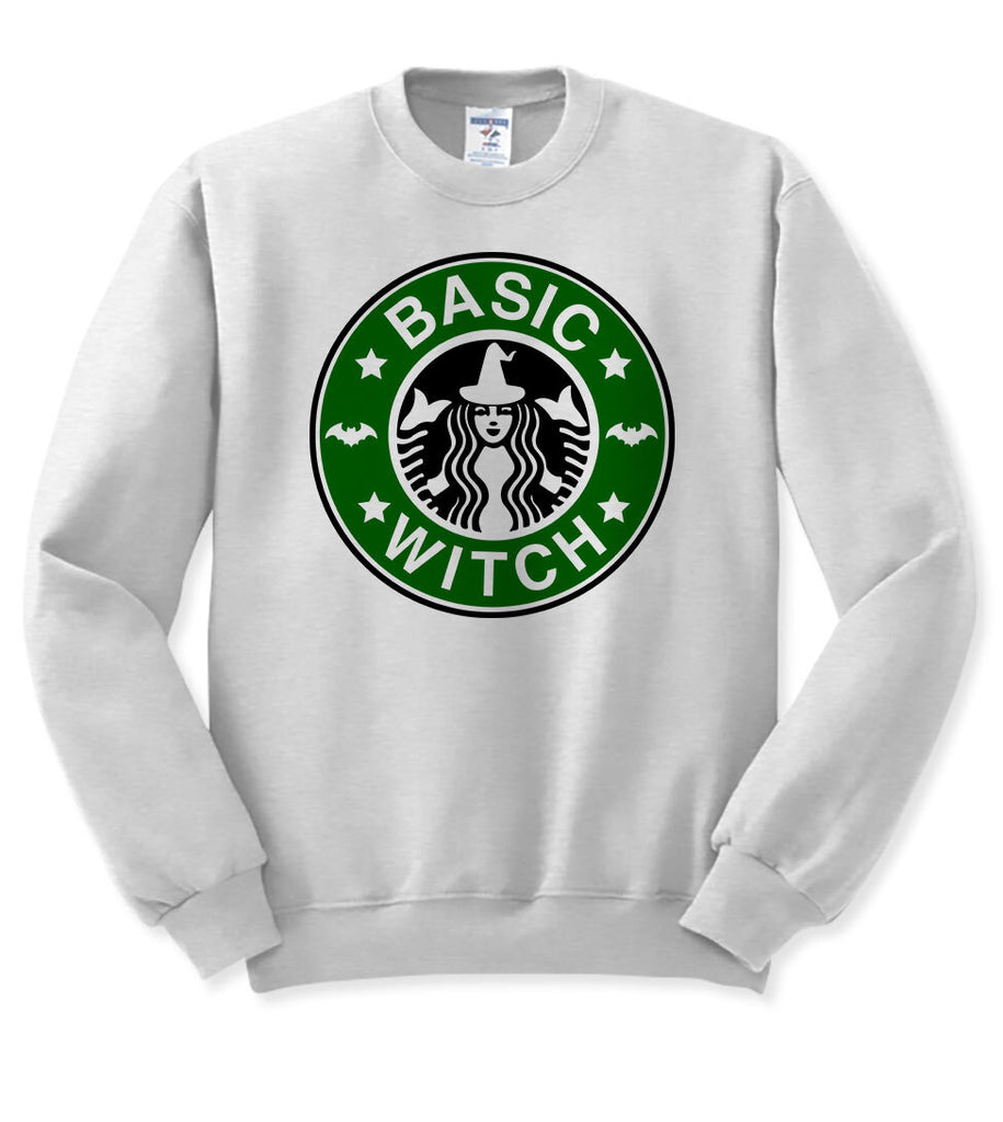 Basic Witch Coffee Parody - Halloween Sweatshirt