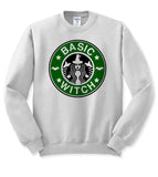 Basic Witch Coffee Parody - Halloween Sweatshirt
