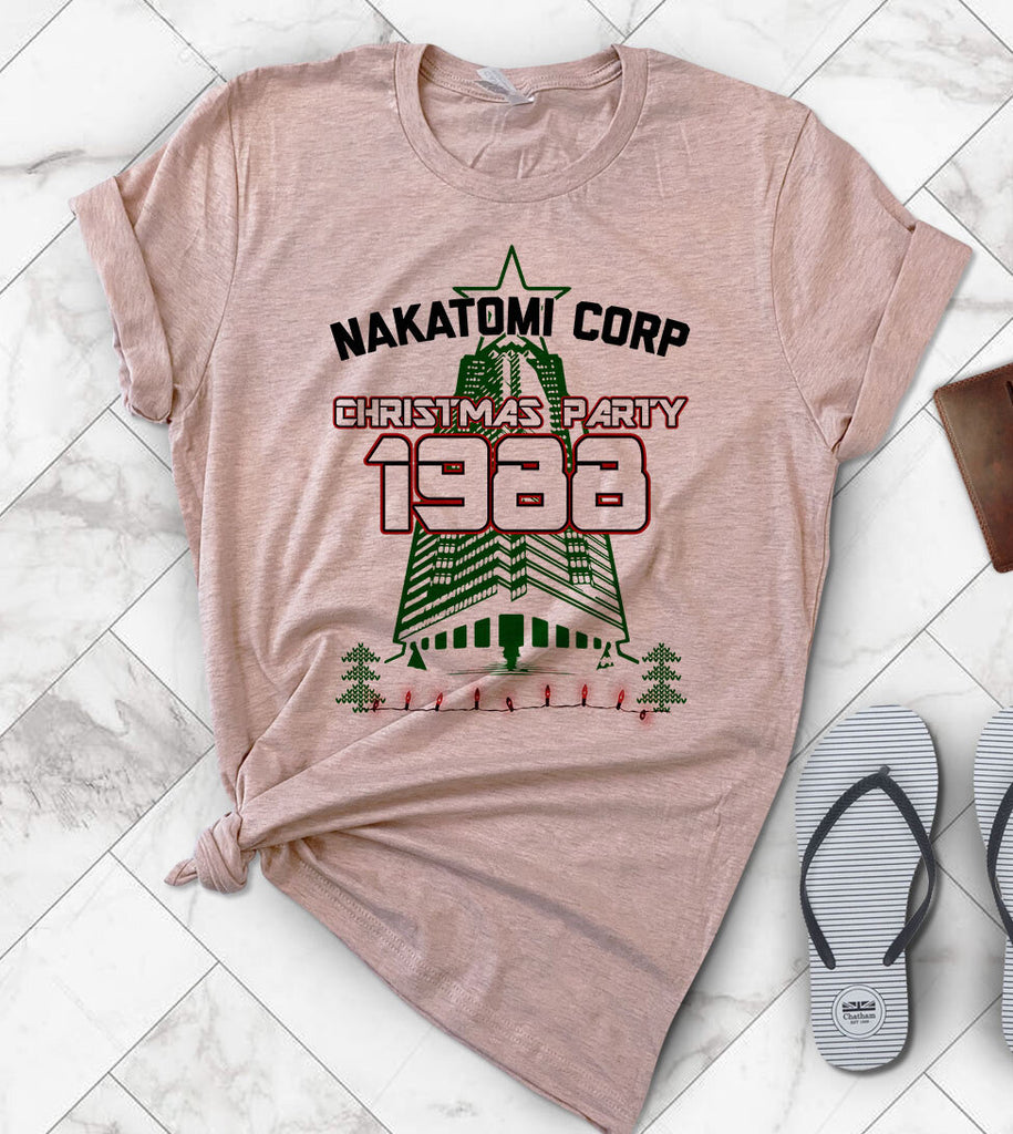 Nakatomi Corp 1988 Christmas Party - Die Hard Ugly Christmas Sweater Party T-Shirt