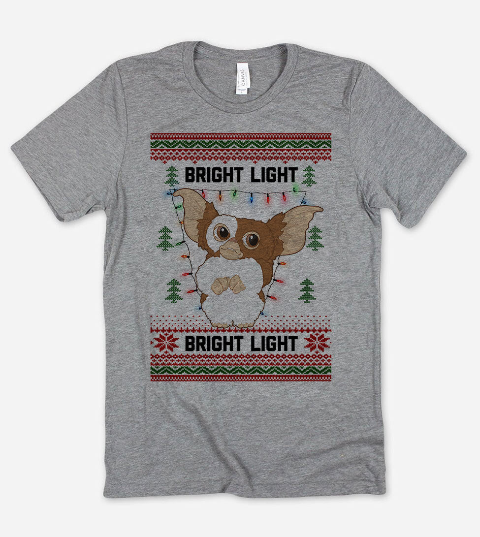 Bright Light Gizmo - Ugly Christmas Sweater Party T-Shirt