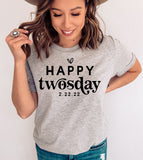 2.22.22 - Happy Twosday Tuesday February2s Day Numerology Date T-Shirt