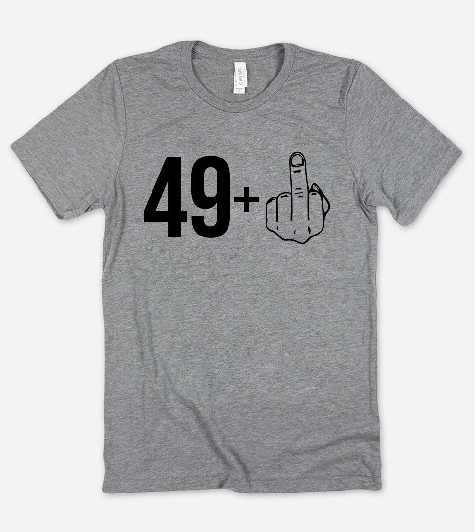 Funny 50th Birthday Middle Finger - T-Shirt