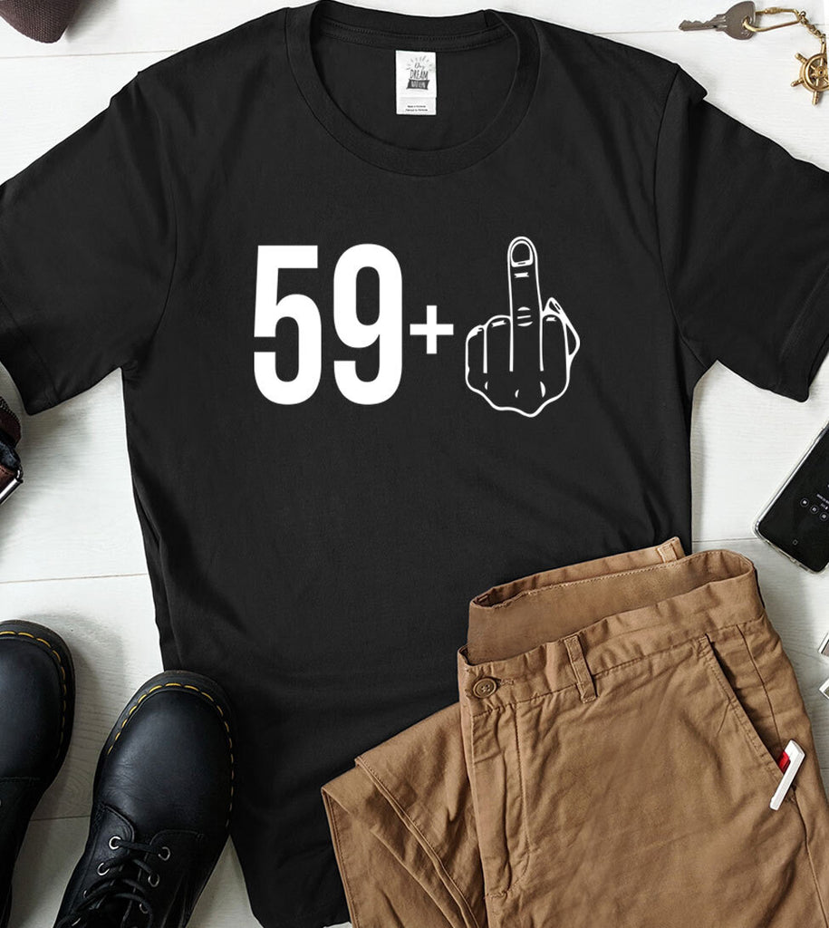 Funny 60th Birthday Middle Finger - T-Shirt