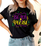 Beads Please - Fun Cute Sweet Party NOLA Mardi Gras T-Shirt