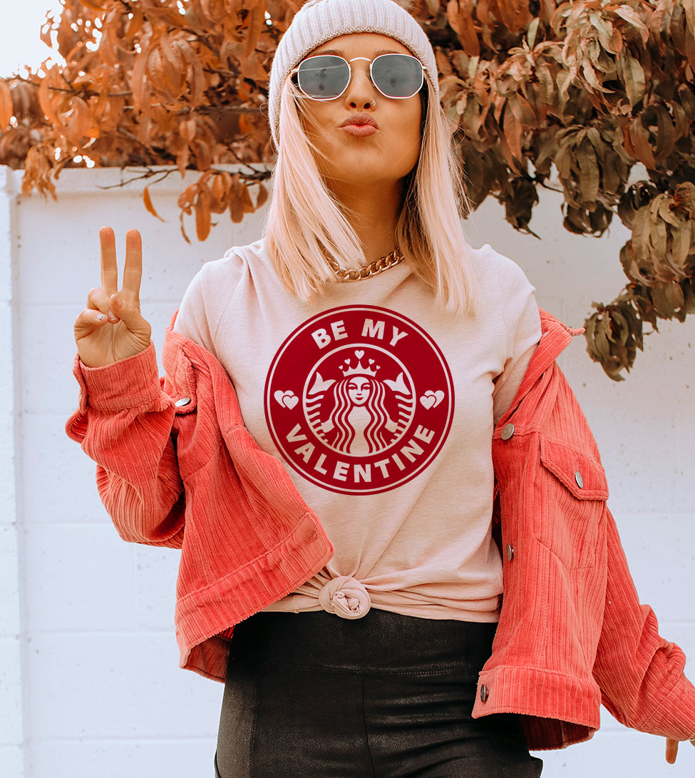 Be My Valentine - Valentine's Day Coffee Fun Gift T-Shirt