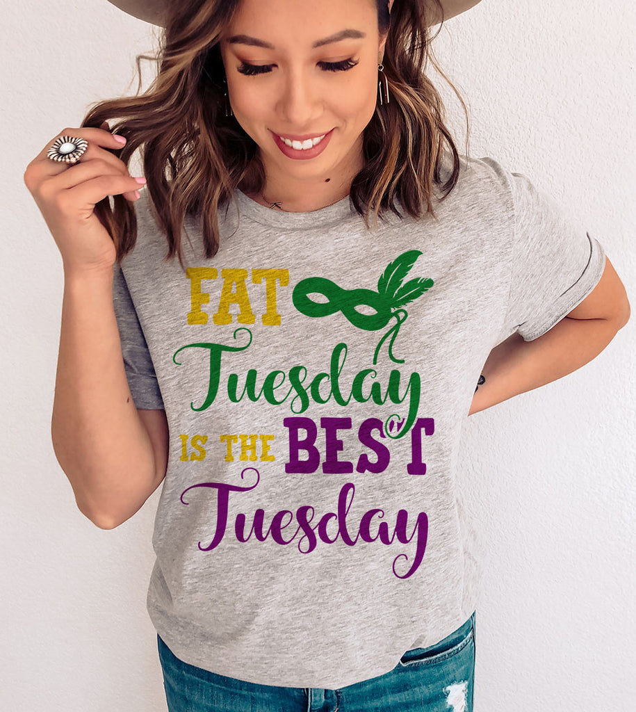 Fat Tuesday is The Best Tuesday - Fun Cute Party NOLA Mardi Gras T-Shirt