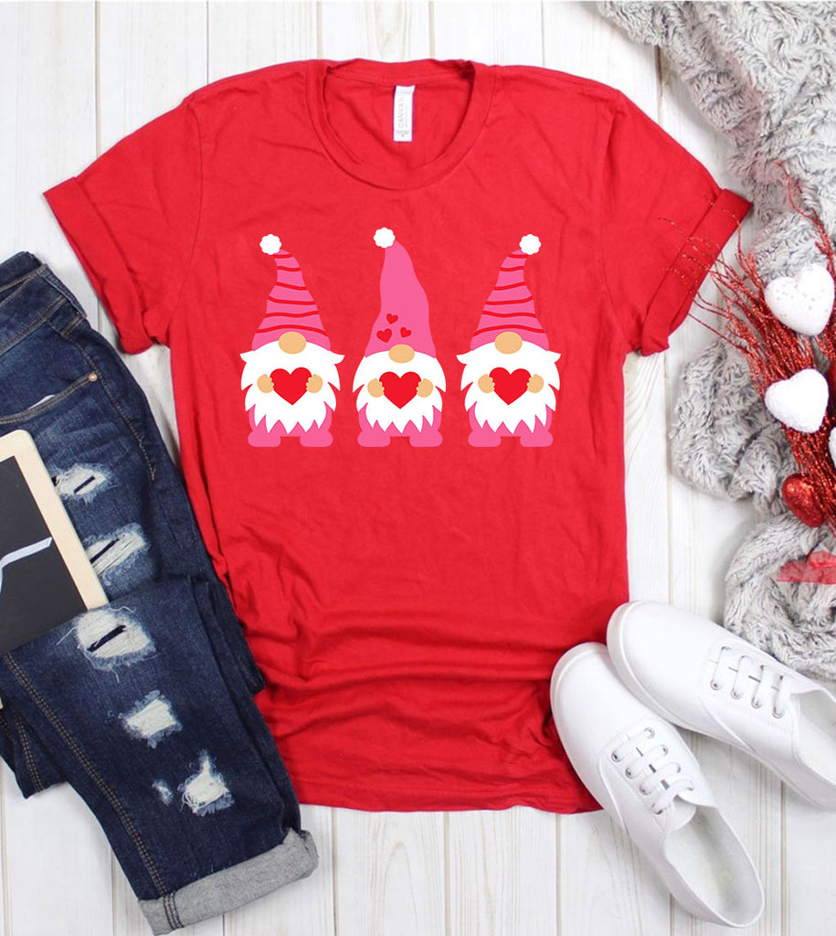 Gnome Valentine - Valentine's Day Gnome Heart Cute Fun Gift T-Shirt