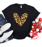 Leopard Heart - Valentine's Day Cute Heart Fun Gift T-Shirt