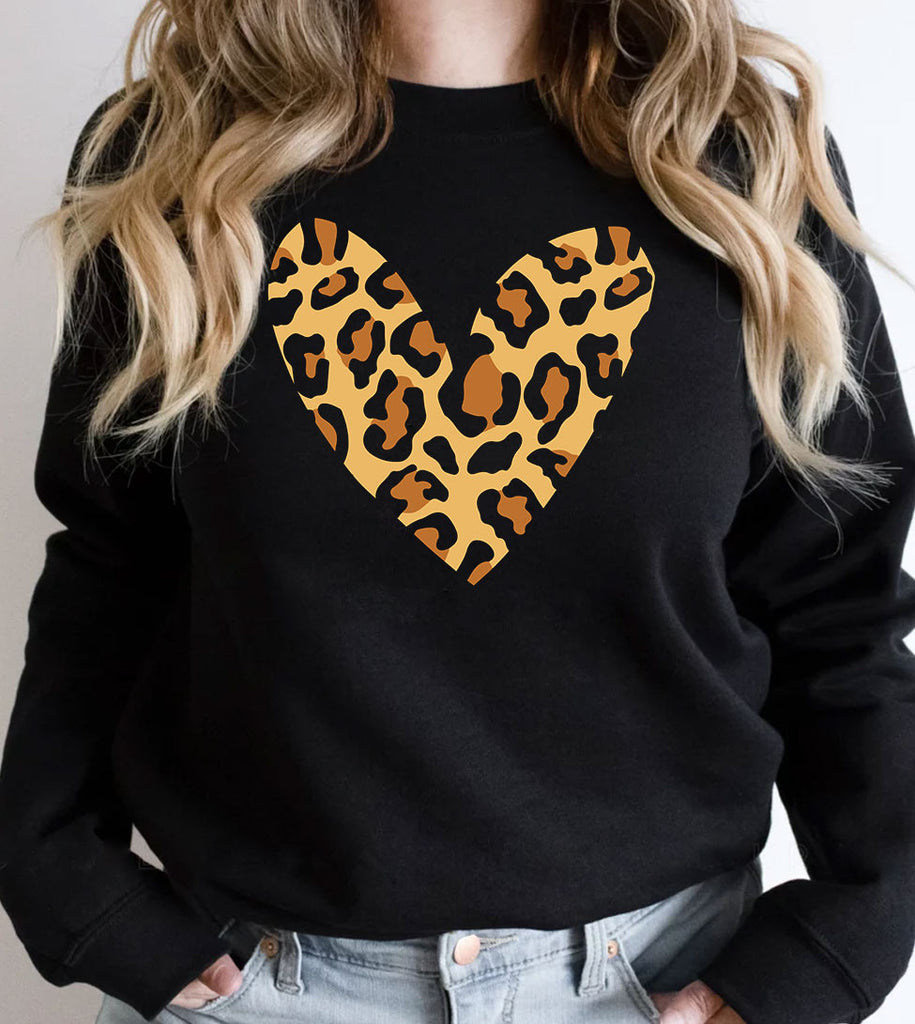 Leopard Heart - Cute Heart Fun Gift - Sweatshirt