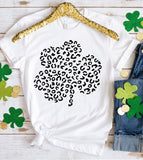 Leopard Shamrock - St. Patrick's Day Clover Luck Fun Gift T-Shirt