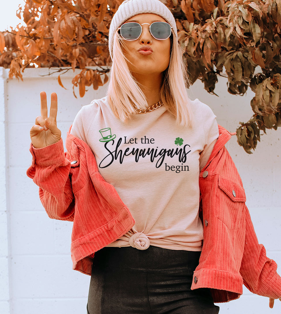 Let The Shenanigans Begin - St. Patrick's Day Shamrock Irish Fun Gift T-Shirt