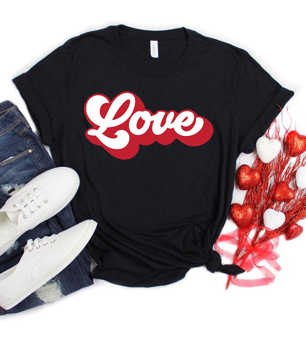 Love Cursive - Valentine's Day Love Sweet Gift T-Shirt
