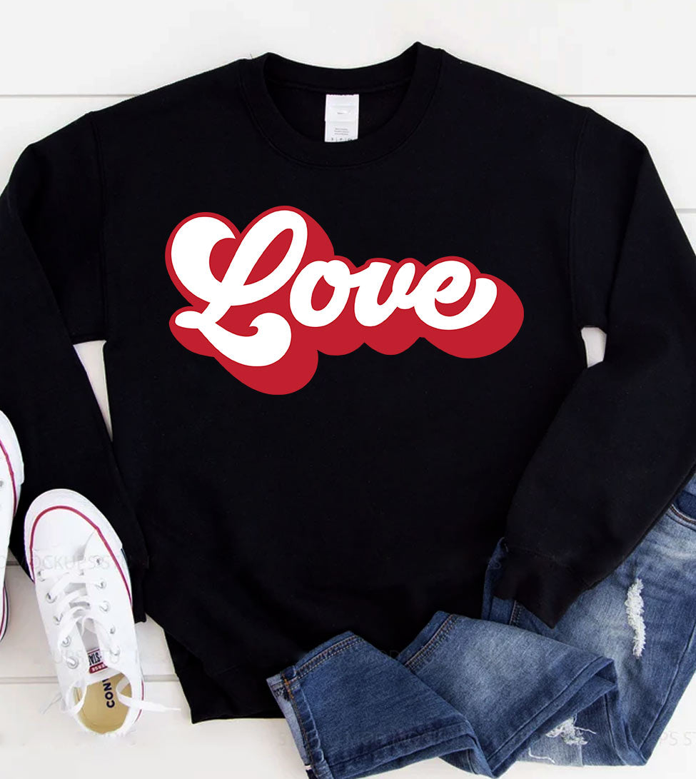 Love Cursive - Valentine's Day Love Sweet Gift - Sweatshirt