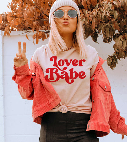 Lover Babe - Valentine's Day Cute Sweet Love Gift T-Shirt