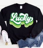 Lucky - St. Patrick's Day Leprechaun Luck Fun - Sweatshirt
