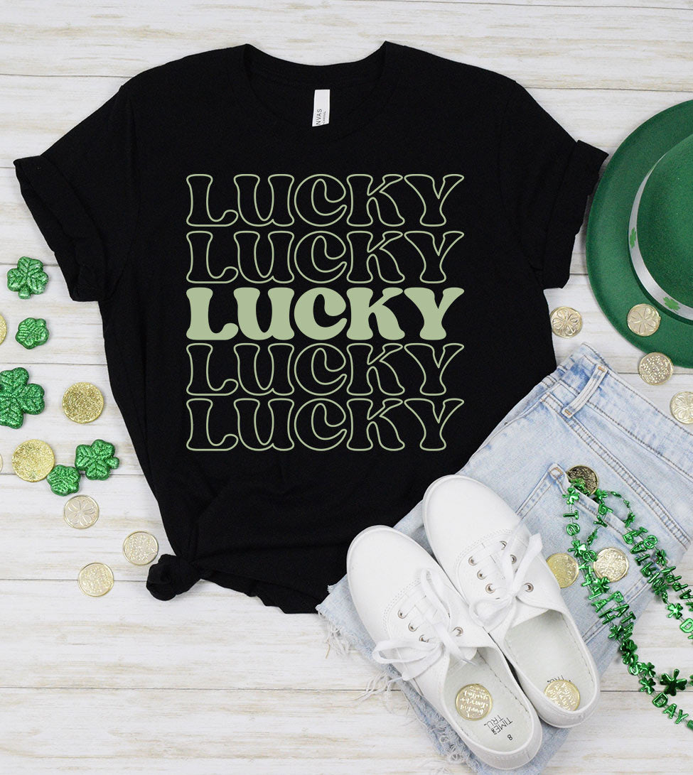 Lucky x5 - St. Patrick's Day Luck Irish Cute Fun Gift T-Shirt