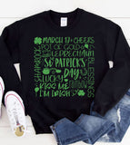 March 17 - St. Patrick's Day Irish Leprechaun Gold Lucky - Sweatshirt