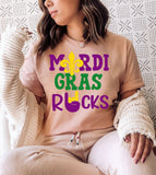 Mardi Gras Rocks - Fun Cute Party NOLA Mardi Gras T-Shirt
