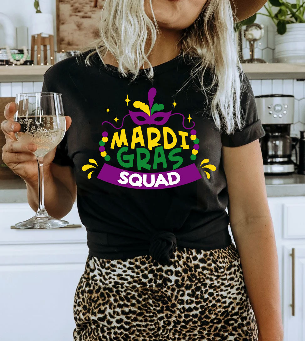 Mardi Gras Squad - Party Friends Fun Cute Party NOLA Mardi Gras T-Shirt