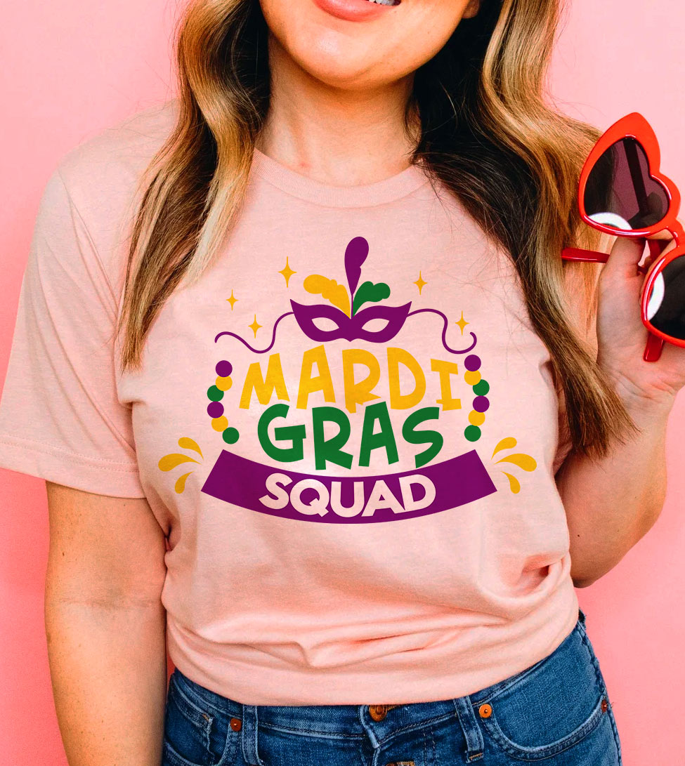 Mardi Gras Squad - Party Friends Fun Cute Party NOLA Mardi Gras T-Shirt