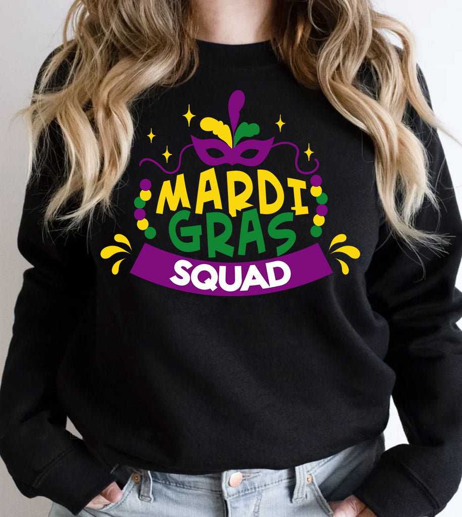 Mardi Gras Squad - Mardi Gras Party Friends Fun Cute NOLA - Sweatshirt