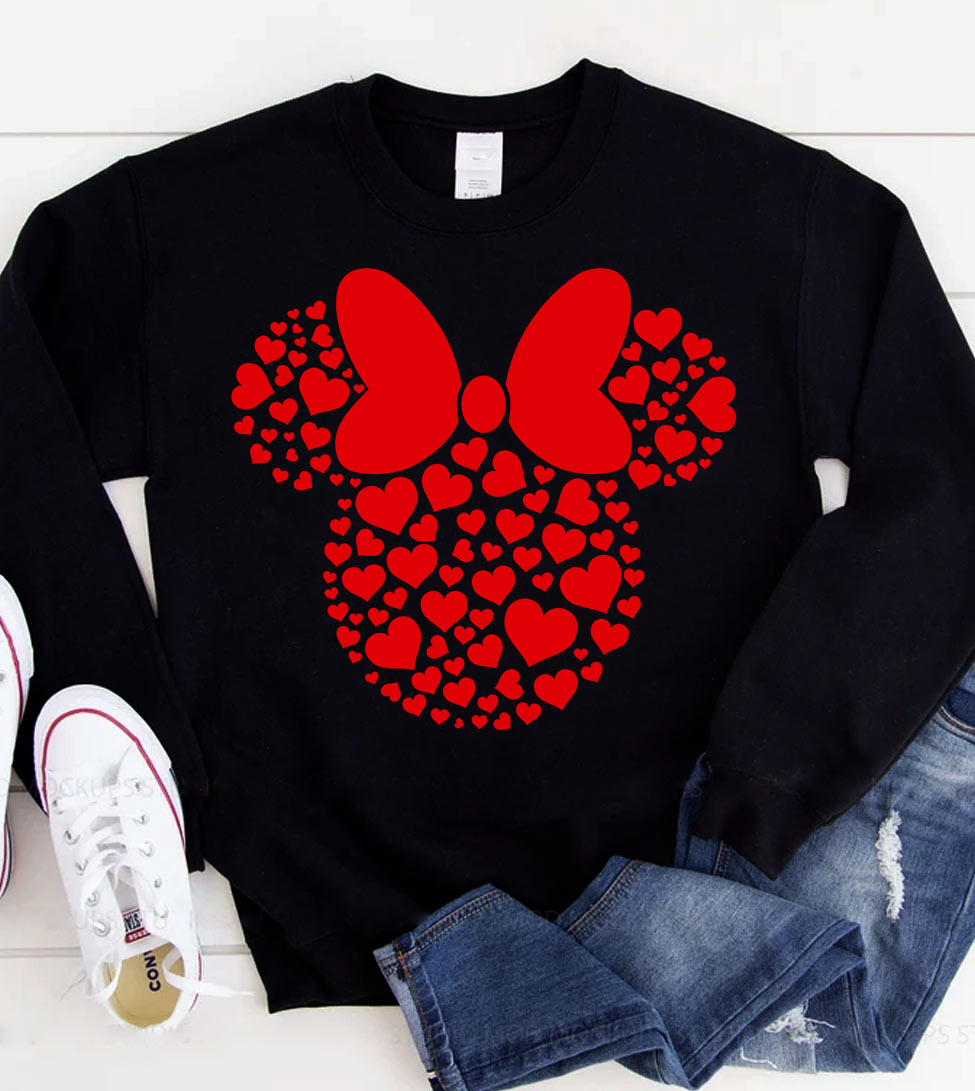 Minnie Heart - Valentine's Day Cute Mouse Hearts Gift - Sweatshirt