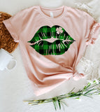 Plaid Kiss - St. Patrick's Day Shamrock Cute Fun Kiss Green Gift T-Shirt