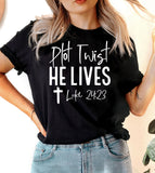 Plot Twist He Lives - Easter Cute Religious God Jesus Biblical Scripture T-Shirt