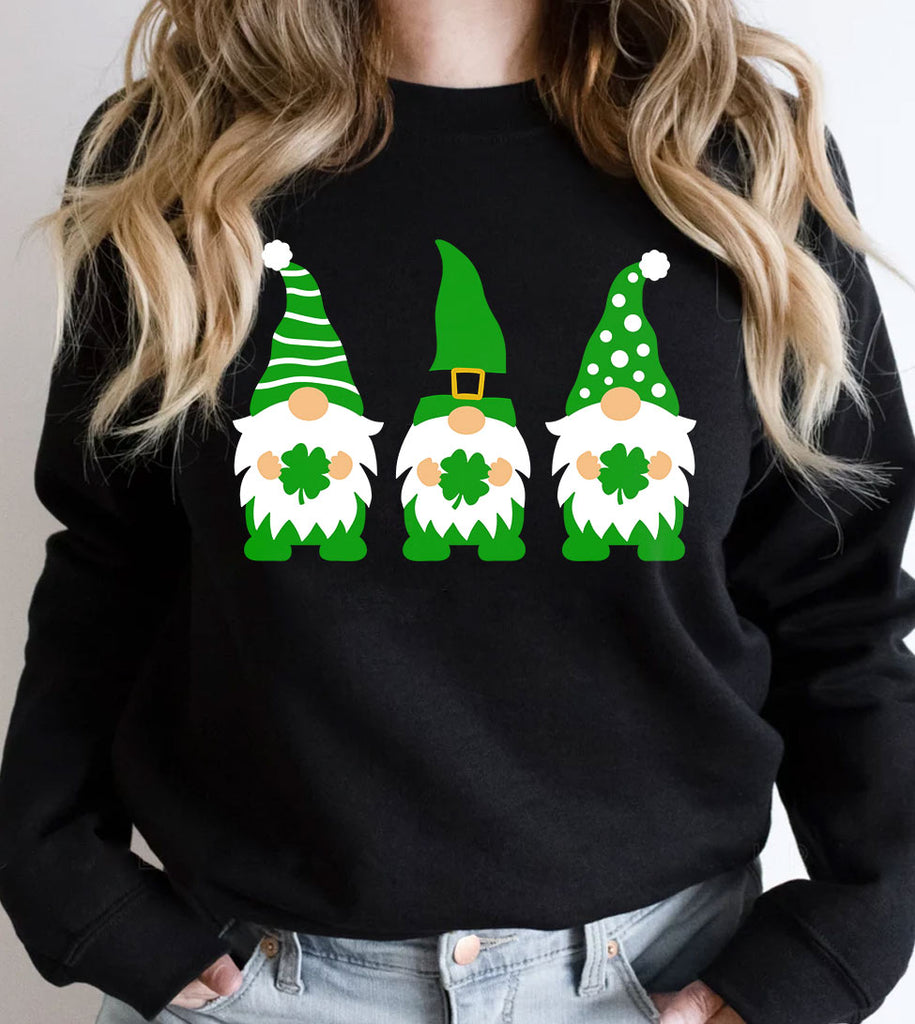 Shamrock Gnome - St. Patrick's Day Shamrock Luck Cute Fun - Sweatshirt