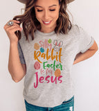 Silly Rabbit Easter Is For Jesus - Easter Bunny Cute Religious God Jesus Cross T-Shirt