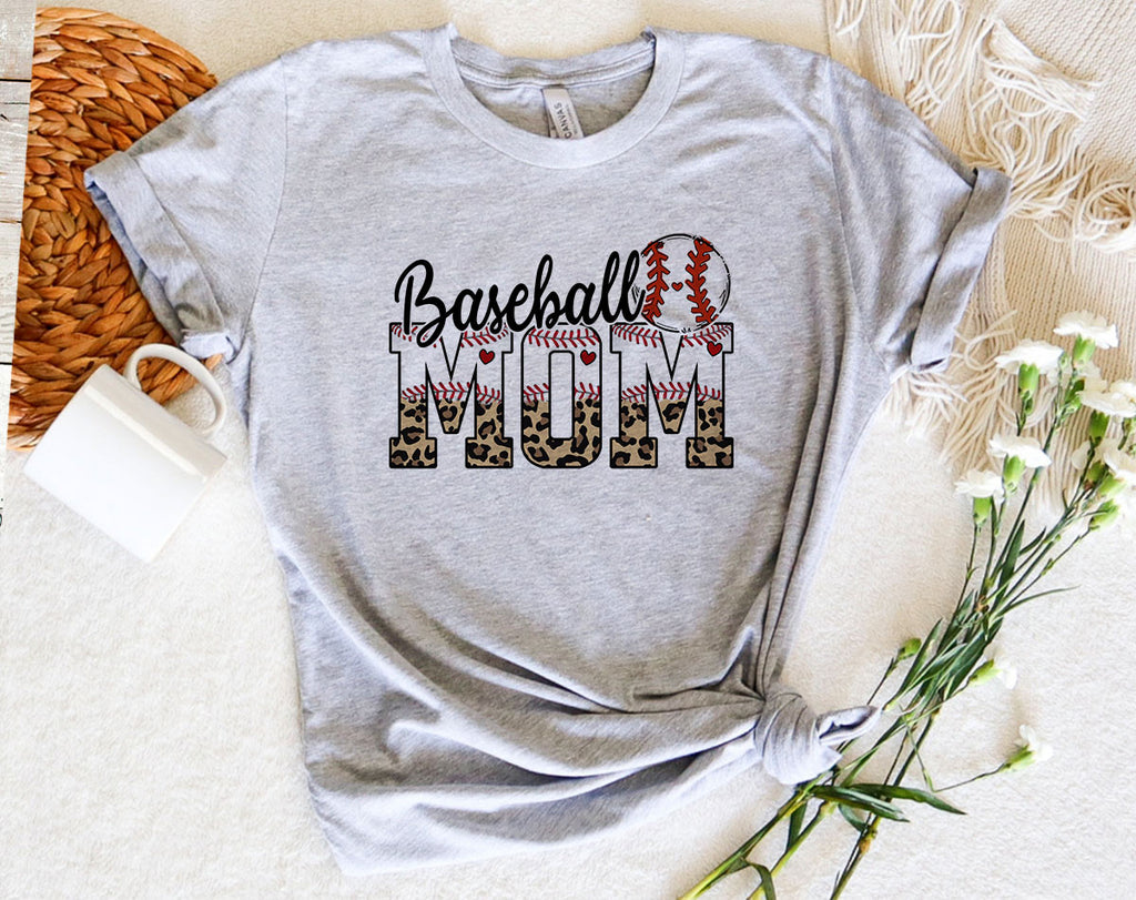 Baseball Mom - Baseball Mama Leopard Print Shirt