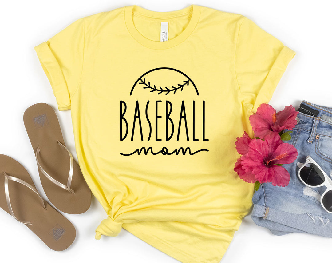 Baseball Mom - Baseball Mama Cursive Shirt