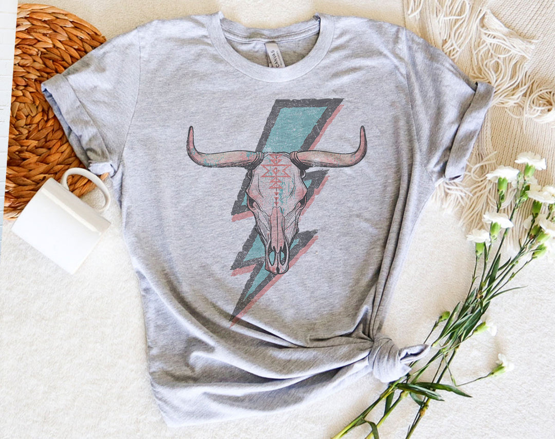 Boho Cow Skull - Rock Cowboy Country Shirt