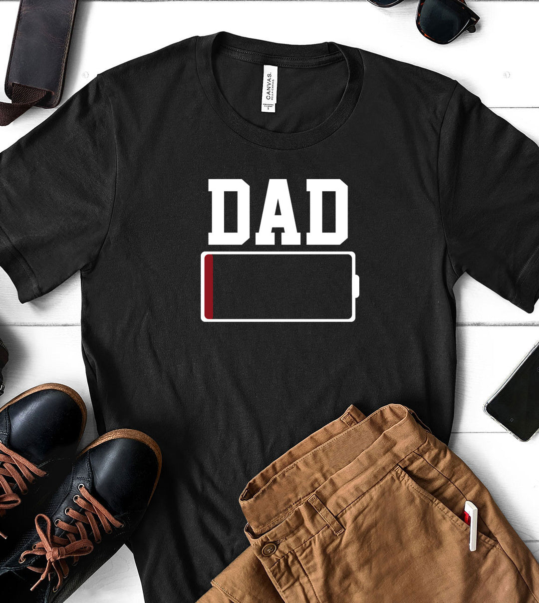 Dad Low Battery - T-Shirt