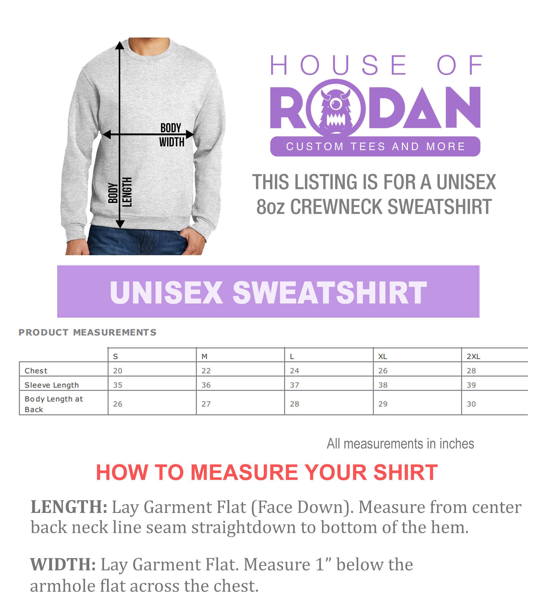 Gildan unisex crewneck online size chart