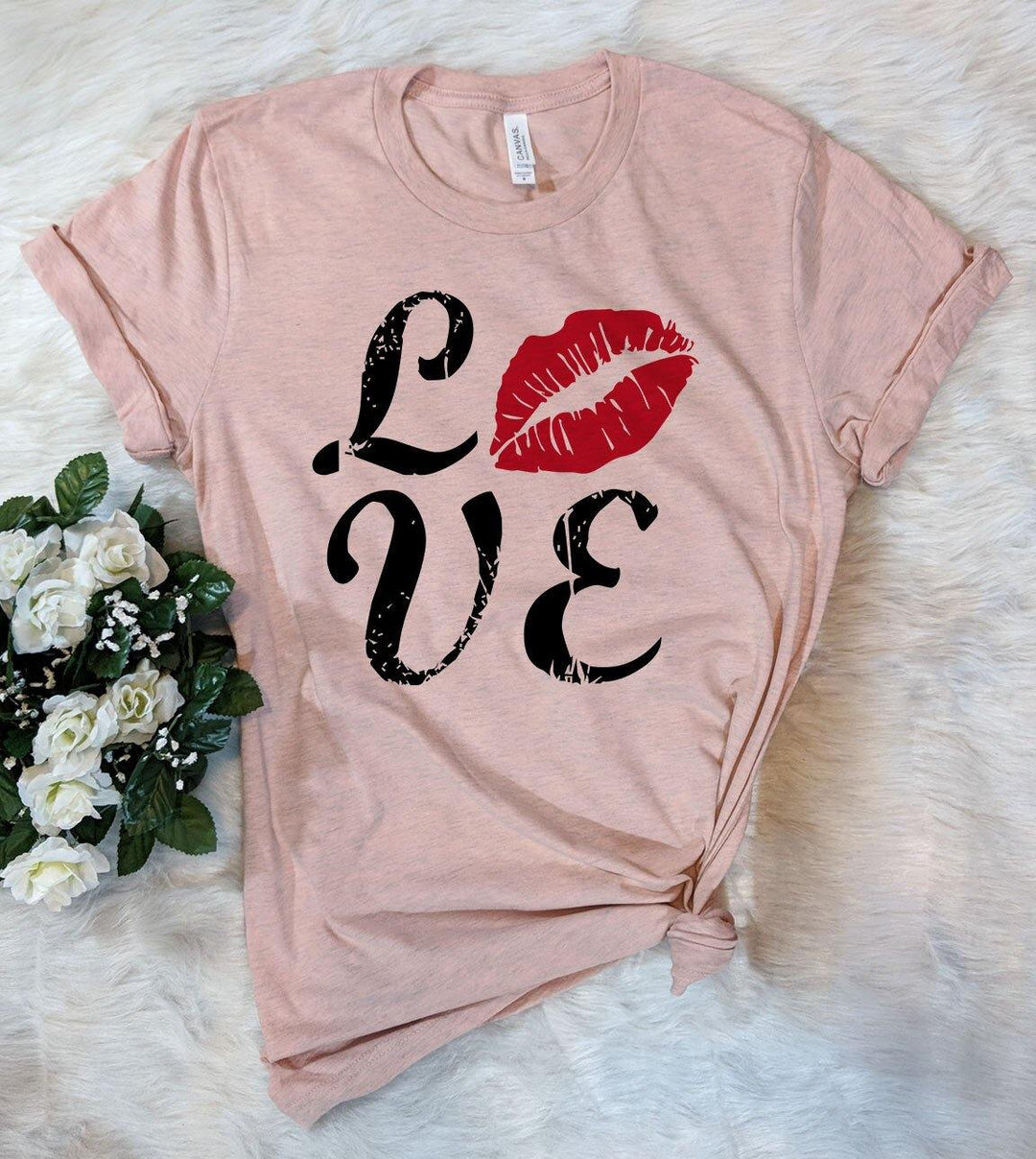 Love Kiss Lips - Valentine's Day T-Shirt - House of Rodan
