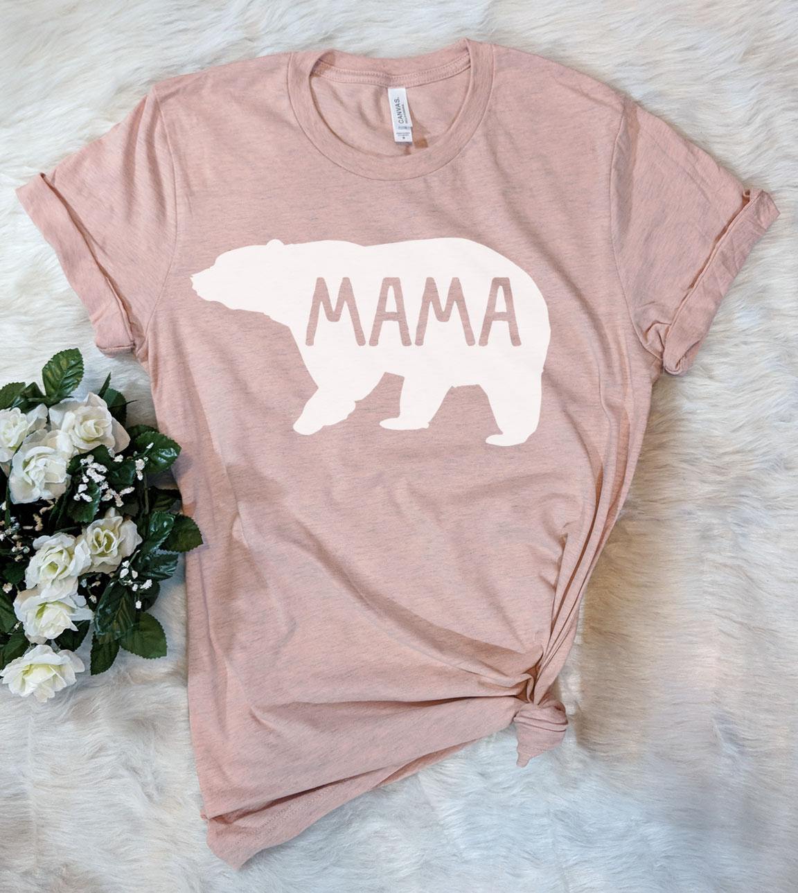 Mama Bear - T-Shirt, 3XL / Peachpuff