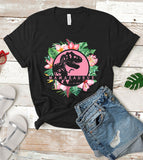 Mamasaurus Flowers - T-Shirt