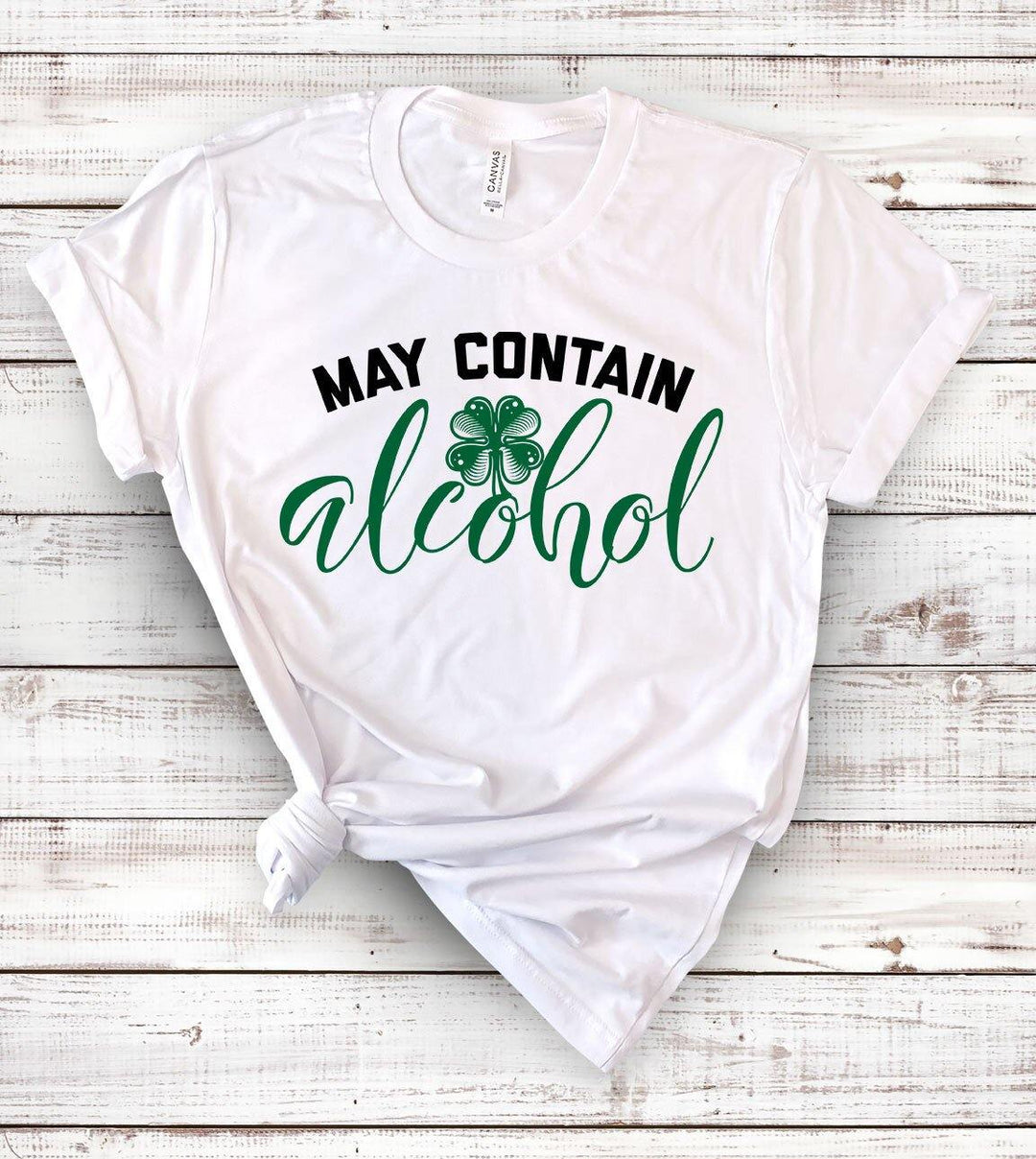 May Contain Alcohol Shamrock -  Funny St Patrick's Day T-Shirt - House of Rodan