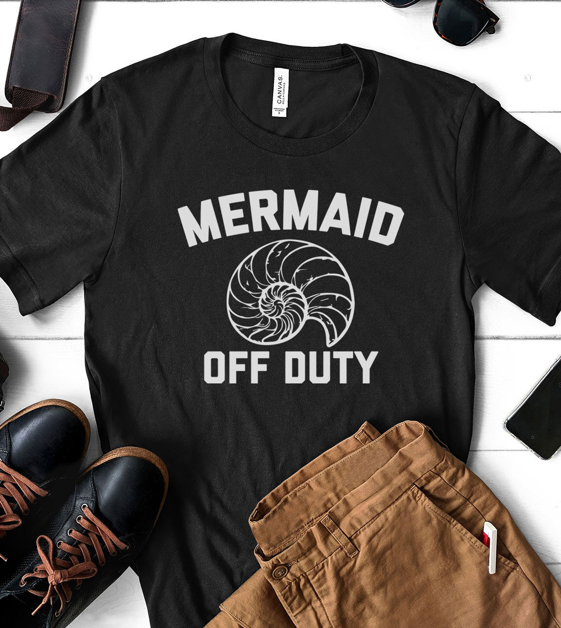 mermaid off duty t shirt