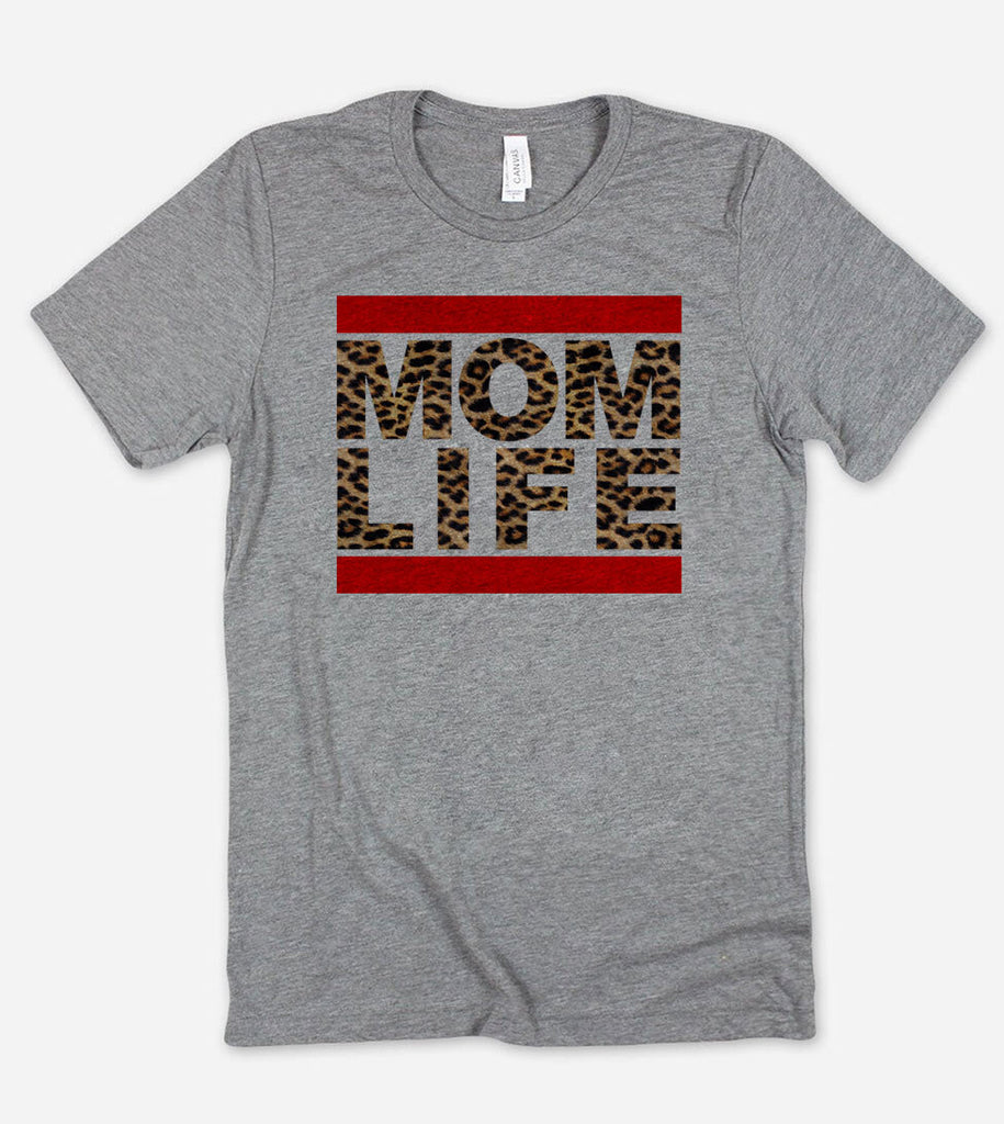 Mom Life Leopard Rock - Mother's Day T-Shirt