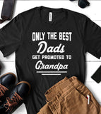 Only The Best Dads Get Promoted To Grandpa - T-Shirt