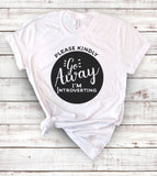Please Kindly Go Away, I'm Introverting - Introvert T-Shirt