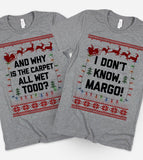 Todd And Margo Christmas Vacation - Matching Couples Ugly Christmas Sweater Party T-Shirt