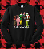 Friends Christmas Squad - Elf Grinch Home Alone Ugly Christmas Sweater - Sweatshrit
