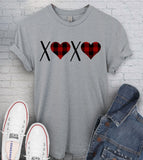 XOXO Plaid Hearts - Valentine's Day T-Shirt
