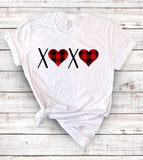 XOXO Plaid Hearts - Valentine's Day T-Shirt